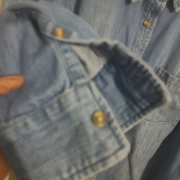 Ava & Viv | Women's Long Sleeve Button Down Tencel or Denim Shirt (Size 2X) - Picture 9 of 12